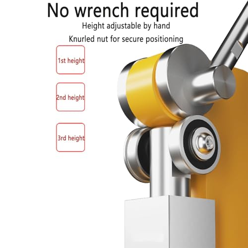 Heavy-Duty Leather Press Machine, Manual Punch & Flatten Tool, 3-Level Height Adjustment, 346° Feed for Punching, Embossing, Cutting & Extruding (Black)