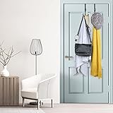 Colgador de puerta con gancho para colgar sobre la puerta, estante organizador...
