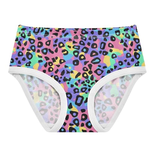 Wusikd Rainbow Girls' Underwear Cotton Leopard Print Girls Briefs Soft Toddler Underwear 2T