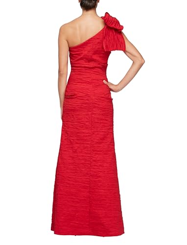Image of Alex Evenings Women's Long Cold Shoulder Dress, Wedding Guest, Prom, Formal Event (Petite and Regular Sizes)