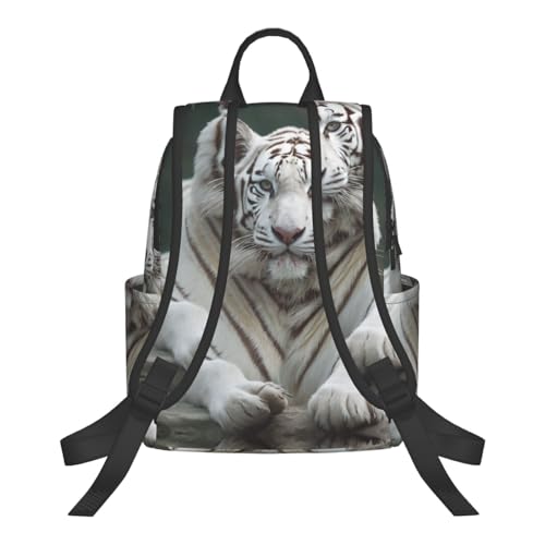 Sac à dos imprimé Tiger03 blanc et noir taille unique - 3
