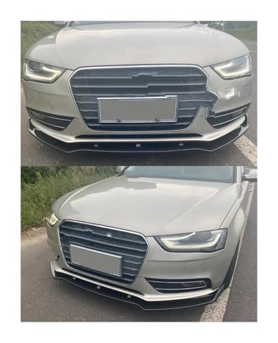Spoiler avant Audi A4 B8 2012-2016 aspect carbone contre rayures bas