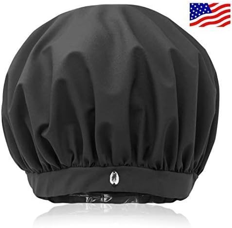 SUPERPOWER CAP | Large for Long + Curly Hair | Only Shower Cap For Women That Removes Humidity To Keep Dry Hair Styled | Waterproof Breathable Polartec Fabric | Adjustable | No Slip Grip | Made in USA