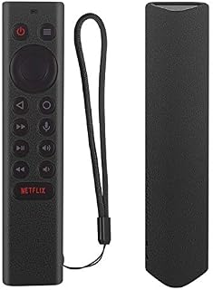 Protective Silicone Remote Cover for NVIDIA Shield TV Pro/4K HDR Remote Controller Washable Anti-Lost Remote Case with Remote Loop -Black