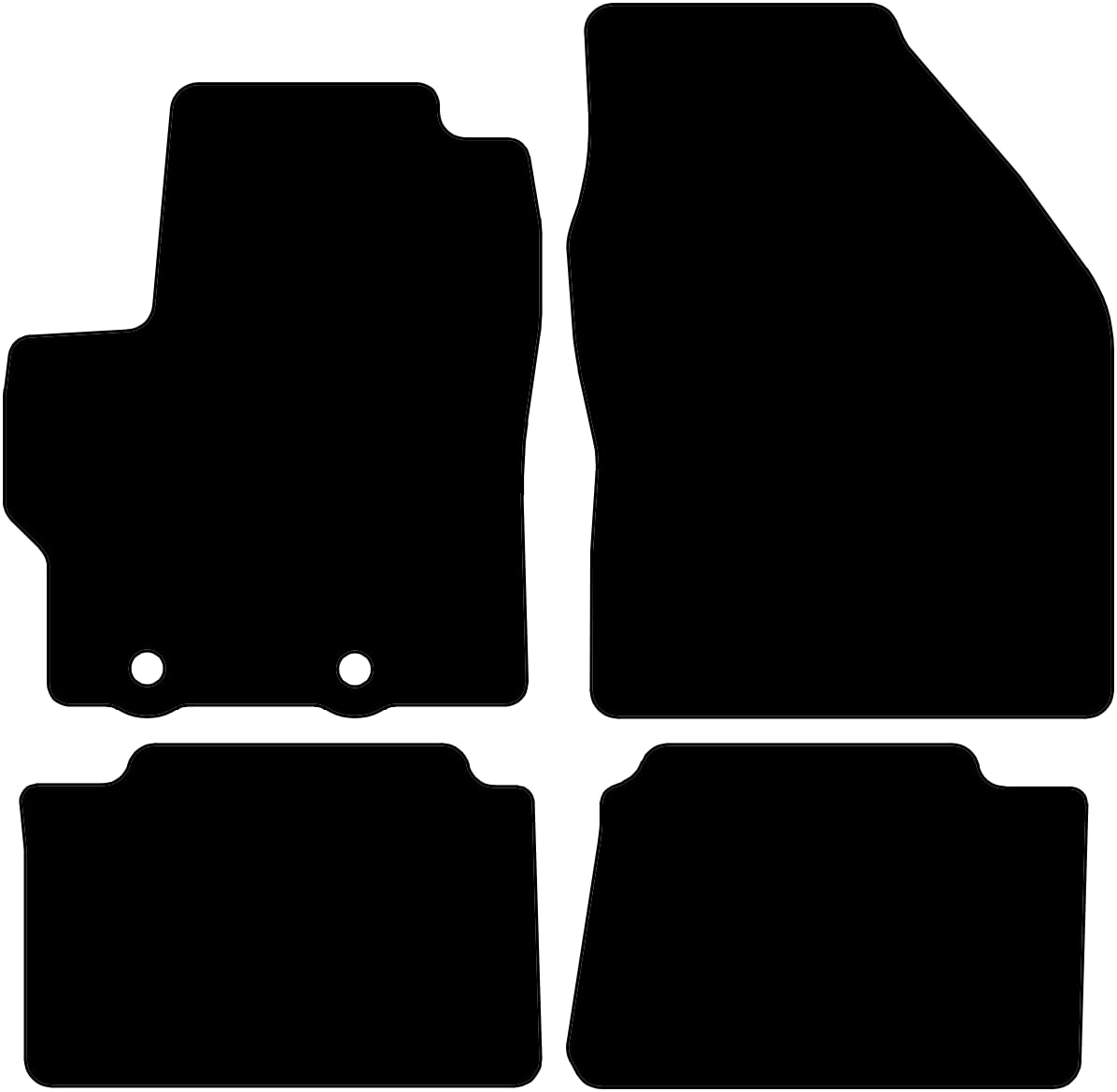 Tappetini per Auto in Gomma adatti per Toyota Yaris 4-2020 - 2026 Versione: Yaris | Cross - Serie: Gomma