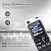 Professional 264GB WUCOTC Digital Voice Recorder - Voice Activated Recorder for Lectures Meetings - 18000 Hours Recording Device with Playback, MP3 Player, Password Protection, Variable Speed., Black