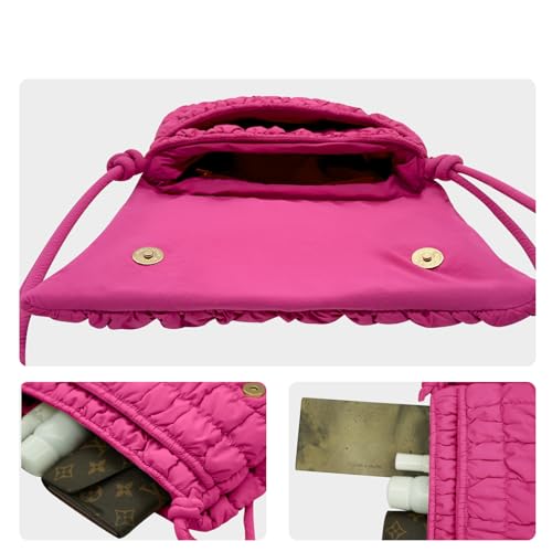 Image of NAARIAN Shoulder Bag for Women, Small Puffer Crescent Hobo Bag, Trendy Waterproof Clutch with Magnetic Closure | Trendy