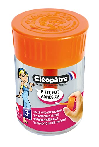Cleopatre – Pegamento adhesivo – P'tit – Bote de pegamento transparente hipoalergénico – formato de 50 gr