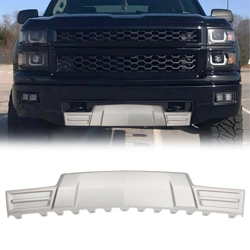 PENSUN Front Bumper Skid Plate Fit For Chevrolet Silverado 1500 2014-2015 W/Z71 Silver Pickup Lower Valance Panel Cover Face Impact Bar Chrome GM1087250