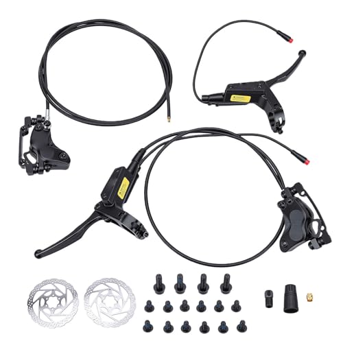Kit freins à disque hydrauliques universels pour 4 vélos électriques avec leviers et rotors 160 mm