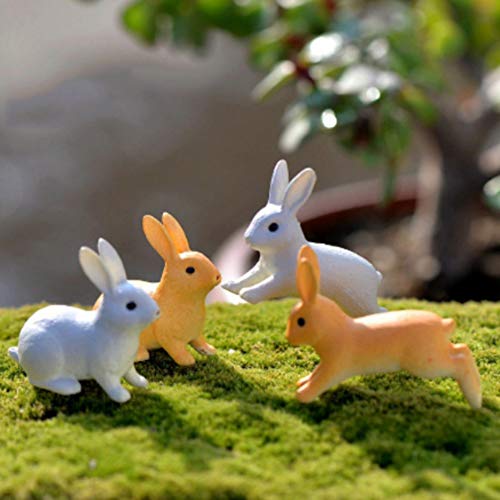 Bloom Bagicha Resin Miniature Rabbit Showpiece, Multicolour, Set of 2 ...