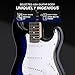 Besyou 39 Inches Full Size Electric Guitar Beginner Electric Guitar Kits with 10W Amp Classic SSS Pickup Complete with Gig Bag Tuner Capo Strap Picks Guitar String Winders Blue