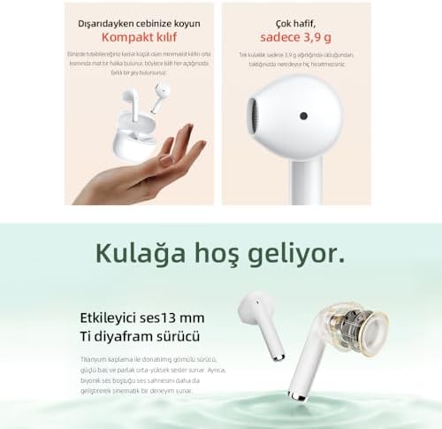 QCY AilyBuds Lite ENC Gürültü Engelleme Bluetooth 5.3 Kablosuz Kulaklık T29 Siyah - Görsel 4