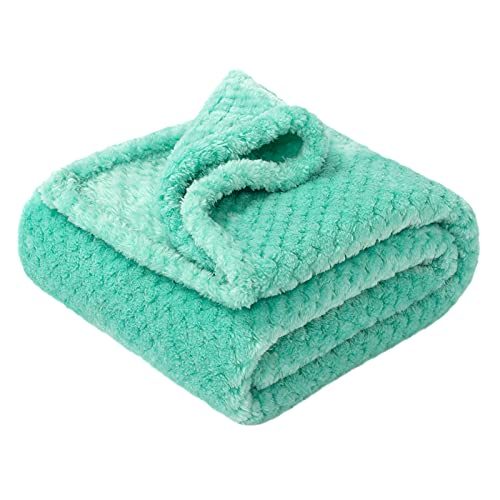 Image of Fuzzy Blanket or Fluffy Blanket for Baby Girl or boy, Soft Warm Cozy Coral Fleece Toddler, Infant or Newborn Receiving Blanket for Crib, Stroller, Travel, Decorative (40”×60”, T Blue)