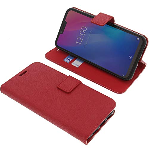 foto-kontor Tasche kompatibel mit Vernee M8 PRO Book Style rot Schutz Hülle Buch