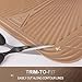 CAR PASS Rubber Car Mats,Car Floor Mats All Weather, Waterproof Trim-to Fit Automotive Floor Mats for Cars Trucks SUV,Anti-Slip Easy Clean, Heavy Duty Car Mats Full Set 3-Piece,All Beige