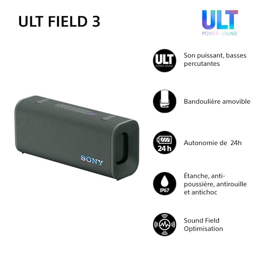 Enceinte Bluetooth ULT Field 3 Sony compacte gris forêt - 2