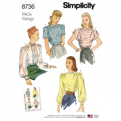 chiepelierページ★ Amazon.com: Simplicity Sewing Pattern 8736 Tops U5 (16-18-20