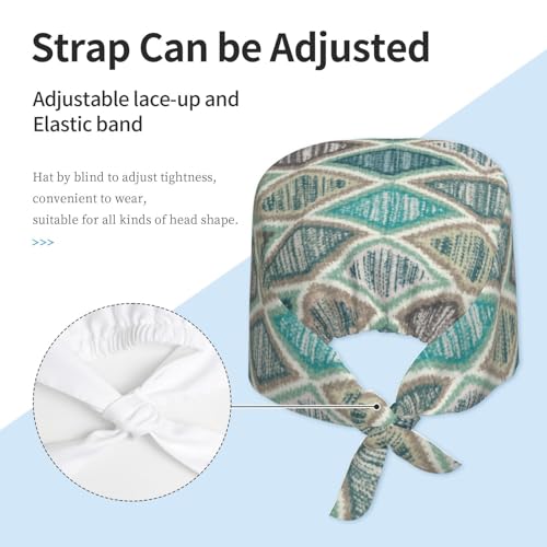 Image of Unisex Adjustable Surgical Sweatband - Elastic Bandage Cap - Scrub Caps for Nurse Working Cap