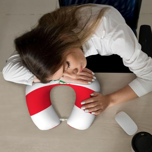 Almohada de viaje de espuma viscoelástica negra miniatura 7
