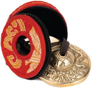Tibetan Tingsha With Dragon Cymbal Bells with case | Handcrafted in Nepal Sound Healing Meditation bells 6.5 cm for Sound Healing and Mindfulness. Sound Healing Instrument for Yoga and Meditation