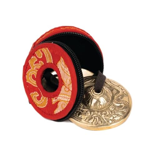 Tibetan Tingsha With Dragon Cymbal Bells with case | Handcrafted in Nepal Sound Healing Meditation bells 6.5 cm for Sound Healing and Mindfulness. Sound Healing Instrument for Yoga and Meditation