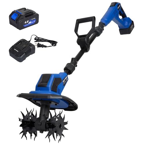 BILT HARD 16 inch 13.5 Amp Electric Tiller Cultivator, with 6 Steel Tines for Lawn & Garden Tiller, Digging & Soil Cultivation