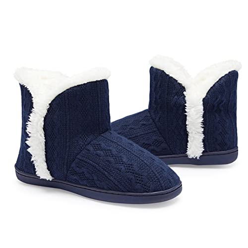 NineCiFun Women's Fuzzy Winter Bootie Slippers...