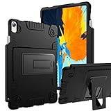 TOPSKY iPad Pro 11 Case,Kids Men Slim 11 inch iPad Pro Case with Pencil Holder,[Kickstand Feature] Shockproof Anti Slip Anti Fingerprint Silicone Protective Case Cover for iPad Pro 11 inch 2018,Black