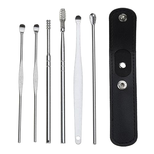 Ear Curette Ear Wax Remover Tool with A Storage Box Ear Pick Earwax Removal Set Ear Tool Set Spirals Ear