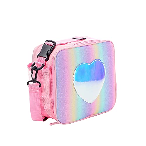 Lancheira infantil com isolamento térmico de volta às aulas, lancheira térmica para meninas, bolsa d