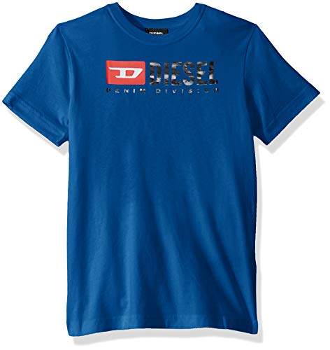 Diesel Boys' Big Short Sleeve T-Shirt, Classic Jersey Surf The Web, 10/12
