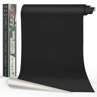 Xroam Pelle Adesiva per Riparazioni Divano, 40x100 cm Pelle Adesiva Nero, Patch di Riparazione in Autoadesiva per Divani, Sedili Auto, Mobili, Borse