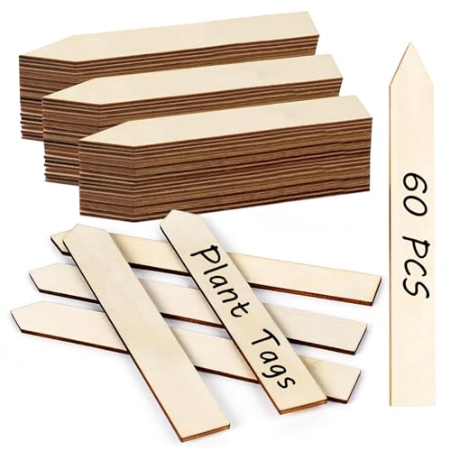60 PCS Bamboo Plant Labels for Garden Marking