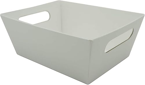 Miniatura 2 de Celebrate It - Cesta blanca con asas de 9 x 7 pulgadas, cestas de cartón para organización, fiestas, cumpleaños y vacaciones, paquete de 12 unidades