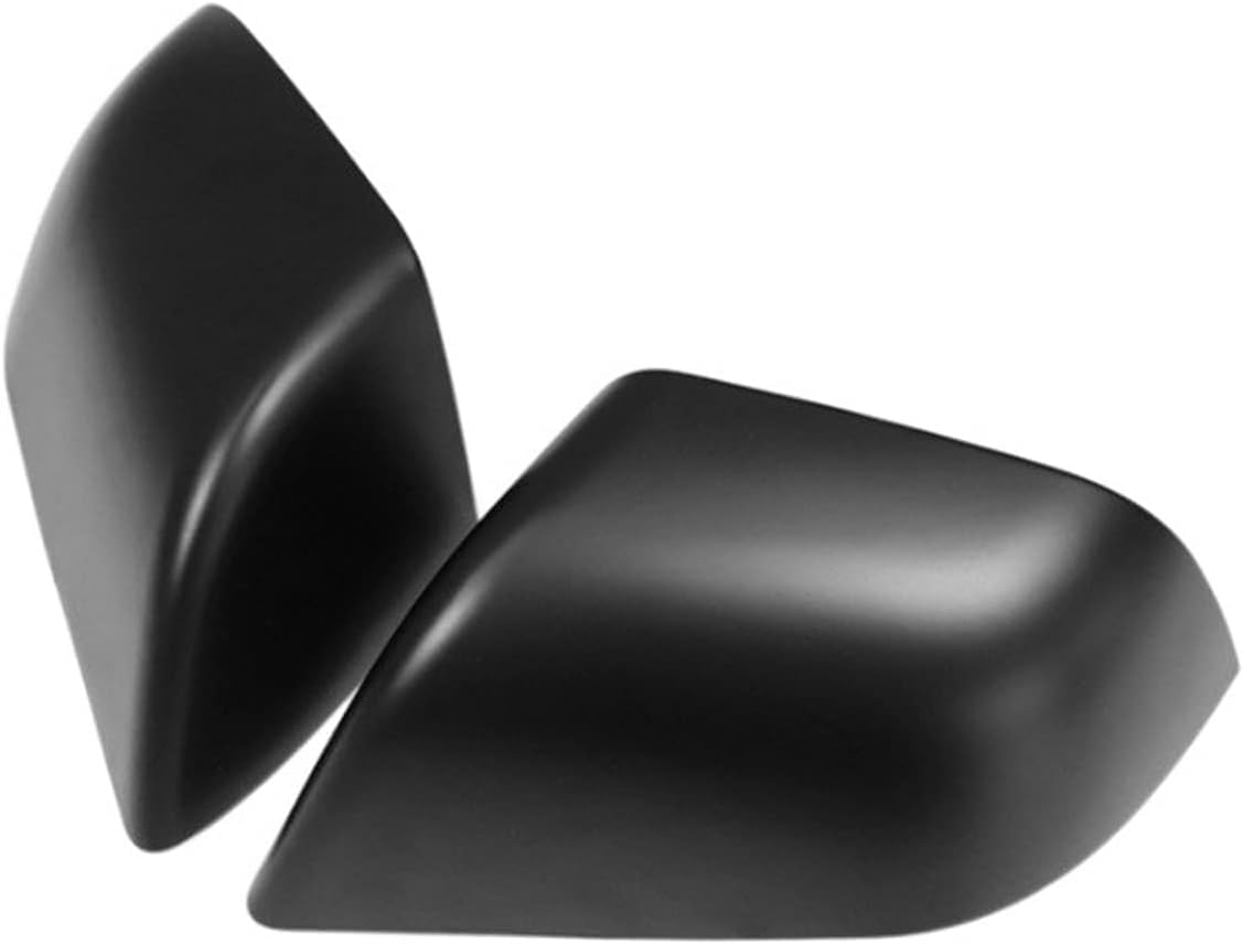 Rear View Mirror Cover,Carbon Fiber Rearview Mirror, Compatible for Tesla,Compatible For Model 3 Y Decorative Shell Exterior Accessories ABS Sides Back (BLACK)