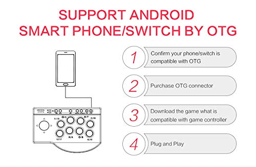 Pxn 0082 Arcade Stick Pc Street Fighter Usb Arcade Stick Rocker Gamepad Controlle For Pc/Ps4/Ps3/Xbox One N-Switch Game Rocker Gampad Handle Controller #TOP7