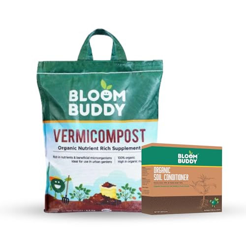 Image of Bloom Buddy Vermicompost 4.5kg & Organic Soil Conditioner (Humic Powder) 800g Combo - Enrich Soil & Support Plant Growth