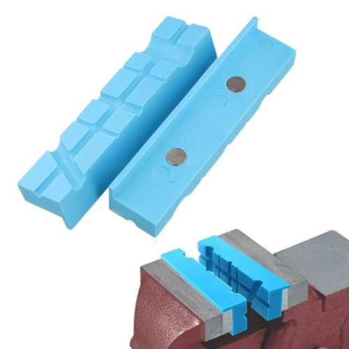 Gettimore Morsa per morsa da banco con cuscinetti morbidi, protezioni per ganasce con magneti incorporati, confezione da 2 pezzi, lavorazione dei metalli, legno, plastica