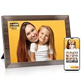 Digital Picture Frame, HAOVM 10.1 inch 64GB Storage WiFi Digital Photo Frame, HD Touchscreen, Share Photos Videos Instantly via App, Email, Motion Sensor, USB C Drive/MicroSD Card Port, Gift for Mom