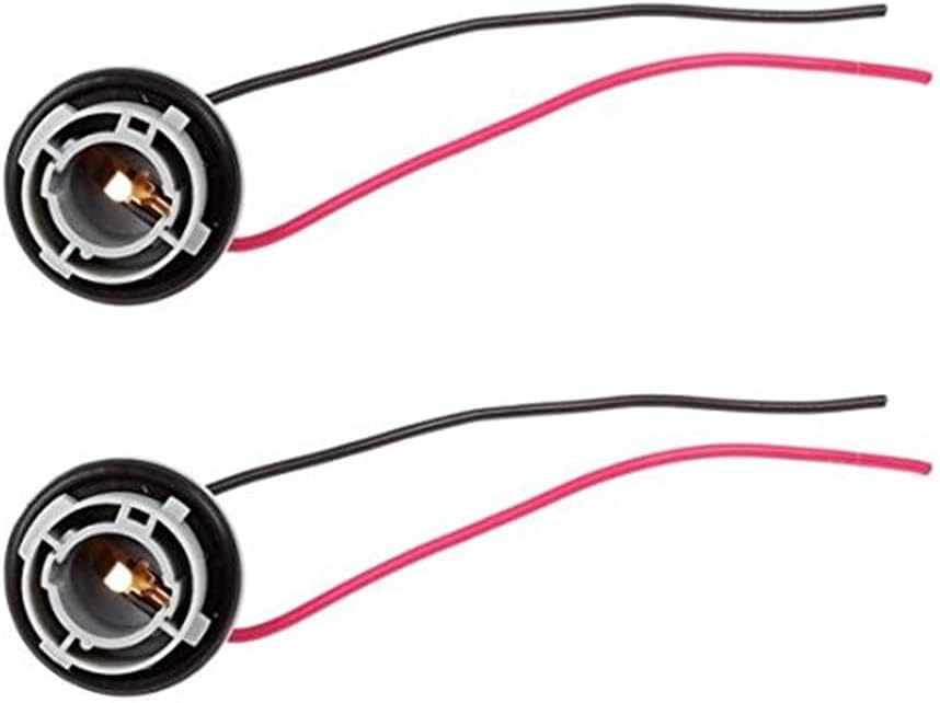 2 Pcs Plastic Bulb Socket Lamp Extension Holder Connector,LED 1156 Bulb Socket Holder, Waterproof Car Turn Signal Tail Stop Rear Brake Light Base Harness Plugs Connectors Pre-Wired Wiring Sockets