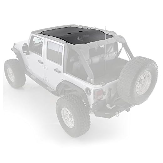Smittybilt 95500 Cloak Extended Mesh Top (Long Brief) for 2007-2018 Jeep Wrangler JK 4-Door