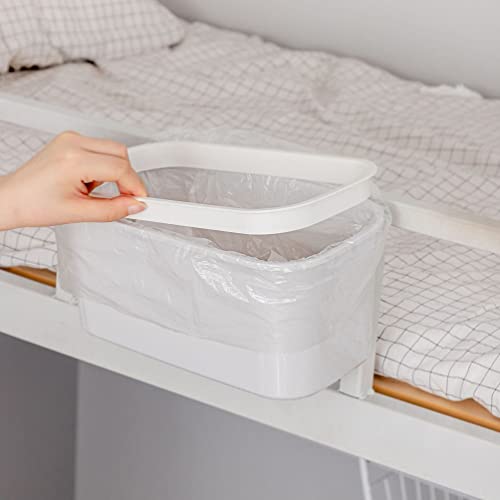 Image of 2Pcs Hanging Kitchen Waste Bin - Versatile Wall-Mounted Garbage Container for Dormitory Bedroom and Kitchen Cabinet Storage Space-Saving Small Dustbin