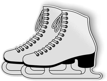 Miniatura 1 de Patines de hielo - Imán - Casillero para refrigerador de coche - Seleccionar tamaño