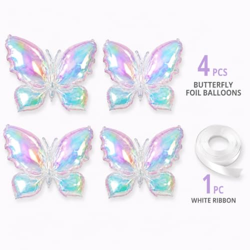 Image of Iridescent Bow Foil Balloons