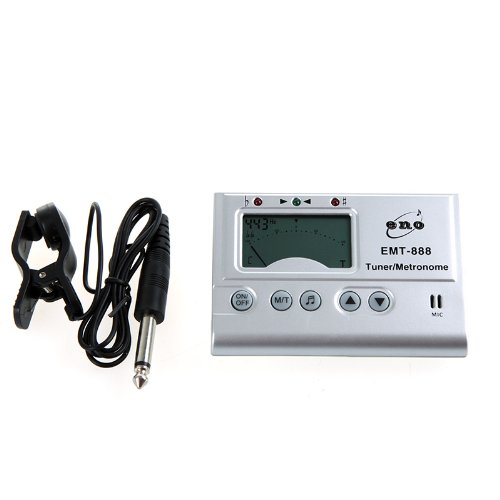 Tempaky Gerador de tom de metrônomo com afinador cromático universal automático LCD digital 3 em 1 c