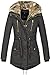 Produktbild Navahoo warme Damen Winter Jacke lang Teddyfell Winterjacke Parka Mantel B648 [B648-Diamond-Anthrazit-Gr.XXL]
