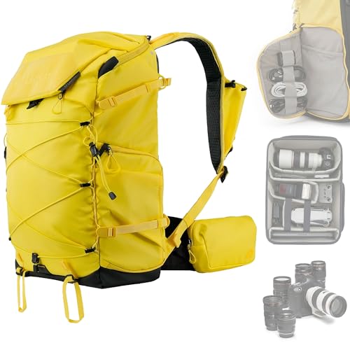 LEOFOTO 35L Waterproof Travel Camera Bag Backpack - Yellow