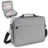 WEMATE Bibelhülle,Wasserdichte Tragetasche für Bibelstudienbedarf mit doppellagigem Griff und Schultergurt für Frauen, Jugendliche,Erwachsene und Christen (Grau)