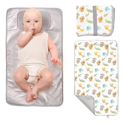 TENDS Cambiador bebe portatil impermeable - Cambiador bebe de viaje plegable acolchado que Mantiene al Bebe Cómodo y Limpio - Perfecto como Regalos Originales para Bebes Recien Nacidos